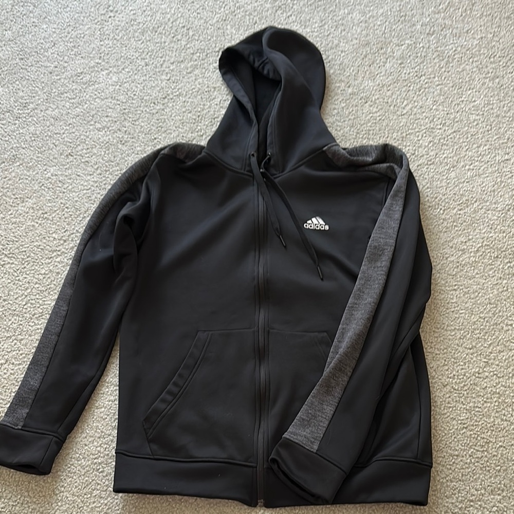 Adidas Black and Gray Hoodie